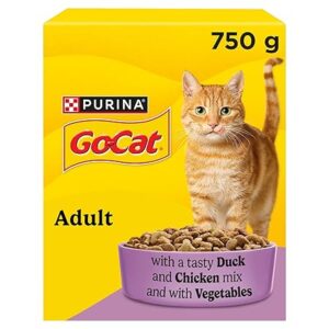Go Cat Adult Dry Cat Food Chicken and Duck 750g Pack of 5