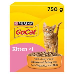 kitten dry cat food chicken turkey milk 750g