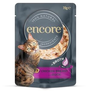 Encore Wet Cat Food Chicken with Duck in Broth 16 x 70g