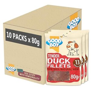 Good Boy Duck Fillets natural low fat dog treats UK