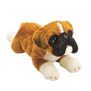 Yomiko Classics Lying Boxer Plush Dog Brown and White