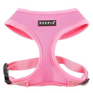 Puppia Soft Harness M, Pink – Comfortable, Adjustable, for Medium Dogs