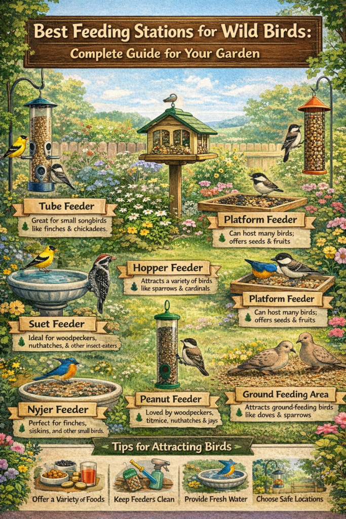 “Best Feeding Stations for Wild Birds: Complete Guide for Your Garden.