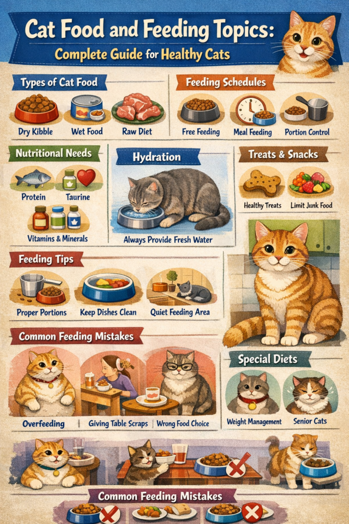 “Cat Food and Feeding Topics: Complete Guide for Healthy Cats.”