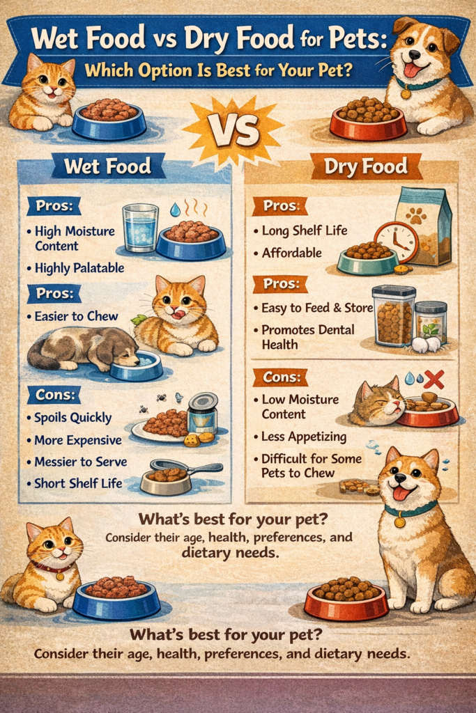 Wet Food vs Dry Food for Pets: Which Option Is Best for Your Pet?